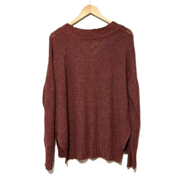 Pilcro-Anthropologie V-Neck Slouchy Sweater, Size M - Picture 5 of 6